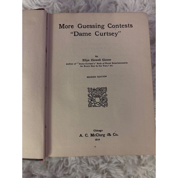 More Guessing Contests By "Dame Curtsey" 1914 Second Edition A.C. McClurg Hardco - Picture 10 of 16